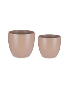 Set de pots Ibergarden CAZORLA-22-28-BE Beige Argile Ø 22 cm Ø 28 cm 22 x 22 x 18 cm 28 x 28 x 24 cm 2 Pièces