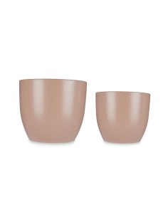 Set de pots Ibergarden CAZORLA-22-28-BE Beige Argile Ø 22 cm Ø 28 cm 22 x 22 x 18 cm 28 x 28 x 24 cm 2 Pièces 2