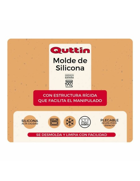 Moule pour four Quttin Silicone Rigide 31 x 28,5 x 5,3 cm (8 Unités)