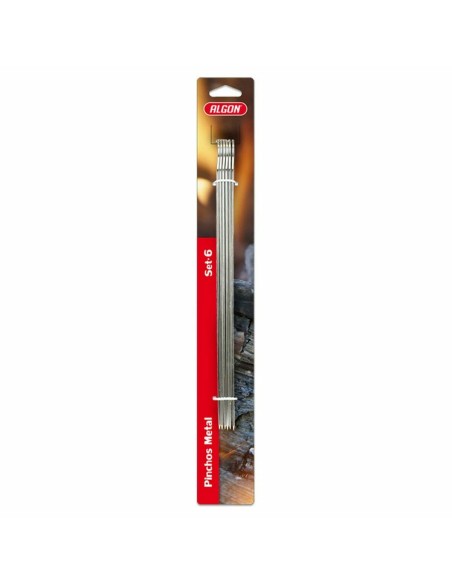 Ensemble de brochettes pour barbecue Algon Métal 6 Pièces (24 Unités) (35 x 2,5 mm)