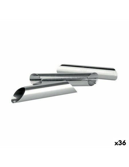 Ensemble de moules à pâtisserie Wooow Acier inoxydable Argenté Acier 3 Pièces 2,5 x 12,5 cm (36 Unités) (3 pcs)