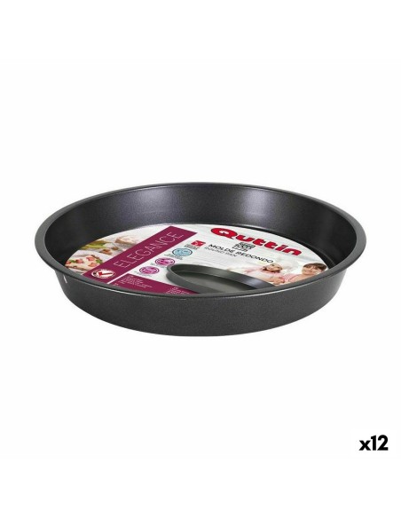 Moule à gâteaux Quttin Noir Acier au carbone 32 x 4,5 cm (12 Unités)