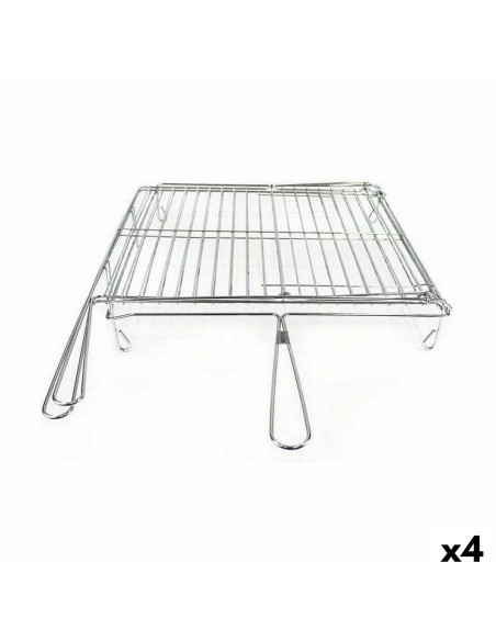 Grill Algon Chrome Plaque Tournante Argenté 45 x 50 x 9 cm (4 Unités)