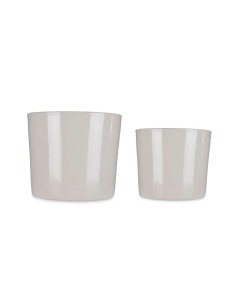 Set de pots Ibergarden CILINDRO-22-27-G Gris Argile Ø 22 cm Ø 27 cm 22 x 22 x 19 cm 27 x 27 x 23 cm 2 Pièces 2