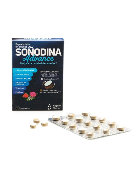 Supplément pour Insomnie Natura Essenziale Soñodina Advance Mélatonine 30 Unités