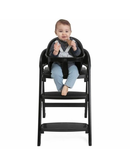 Chaise haute Chicco Crescendo Lite cairo coal Noir Acier inoxydable