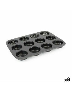 Moule à tartelettes Quttin 29 x 22 x 2,2 cm Perforé 8 Unités
