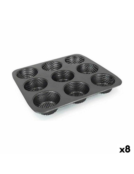 Moule à tartelettes Quttin 32 x 30 x 3,2 cm Perforé 8 Unités