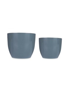 Set de pots Ibergarden CAZORLA-22-28-A Anthracite Argile Ø 22 cm Ø 28 cm 22 x 22 x 18 cm 28 x 28 x 24 cm 2 Pièces 2