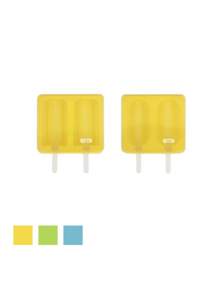 Moule pour Glaces Quttin Double Silicone 11,5 x 13,3 x 3 cm (24 Unités)