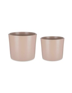 Set de pots Ibergarden CILINDRO-22-27-BE Beige Argile Ø 22 cm Ø 27 cm 22 x 22 x 19 cm 27 x 27 x 23 cm 2 Pièces