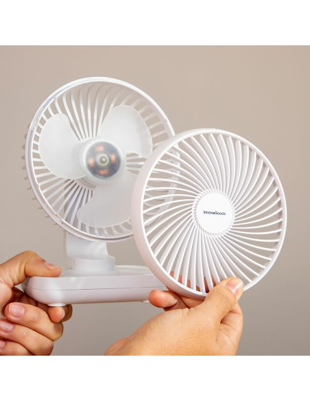 Ventilateur de Bureau Rechargeable Fanrec InnovaGoods Ø5,4'' 3600 mAh / 13,3 W