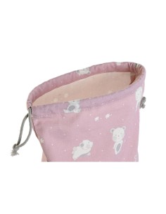 Sac DKD Home Decor Bleu Blanc Rose osos 24 x 2 x 26 cm (2 Unités) 2