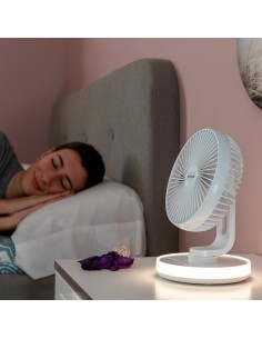 Ventilateur de Bureau Rechargeable avec LED FanLed InnovaGoods Ø6,6'' 4000 mAh