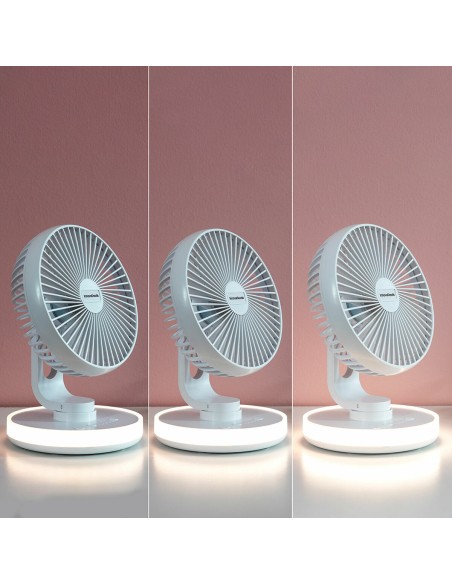 Ventilateur de Bureau Rechargeable avec LED FanLed InnovaGoods Ø6,6'' 4000 mAh