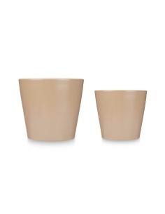 Set de pots Ibergarden LINCE-22-28-BE Beige Argile Ø 22 cm Ø 28 cm 2 Pièces 2