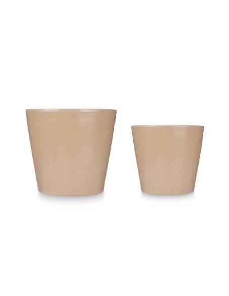 Set de pots Ibergarden LINCE-22-28-BE Beige Argile Ø 22 cm Ø 28 cm 2 Pièces
