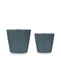 Set de pots Ibergarden LINCE-22-28-A Anthracite Argile Ø 22 cm Ø 28 cm 2 Pièces 2