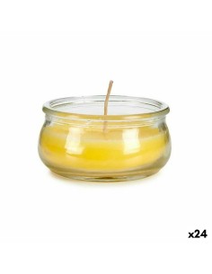 Bougie Ibergarden HL-G60CIT Jaune verre Cire 7,7 x 4 x 7,7 cm (24 Unités)