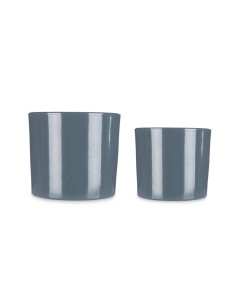 Set de pots Ibergarden CILINDRO-22-27-A Anthracite Argile Ø 22 cm Ø 27 cm 22 x 22 x 19 cm 27 x 27 x 23 cm 2 Pièces 2