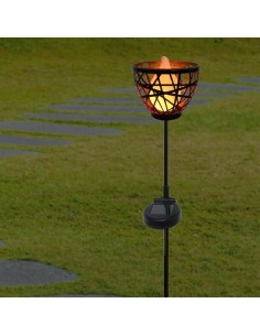 Borne de jardin solaire Lumisky Gris Métal 2