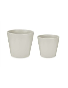 Set de pots Ibergarden LINCE-22-28-G Gris Argile Ø 22 cm Ø 28 cm 2 Pièces