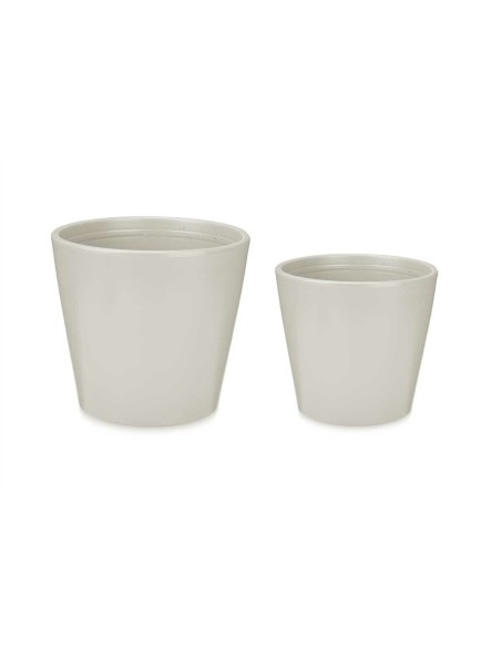 Set de pots Ibergarden LINCE-22-28-G Gris Argile Ø 22 cm Ø 28 cm 2 Pièces