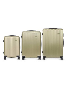 Jeu de valises Vert Rayures 3 Pièces