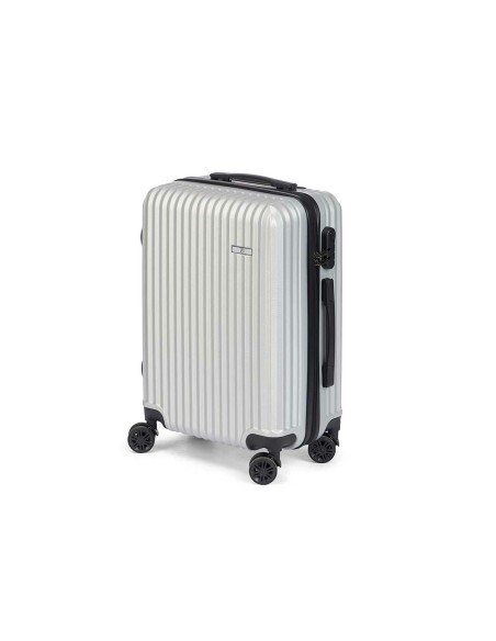 Valise cabine HT-017-G Gris clair 55 x 35 x 20 cm Rayures