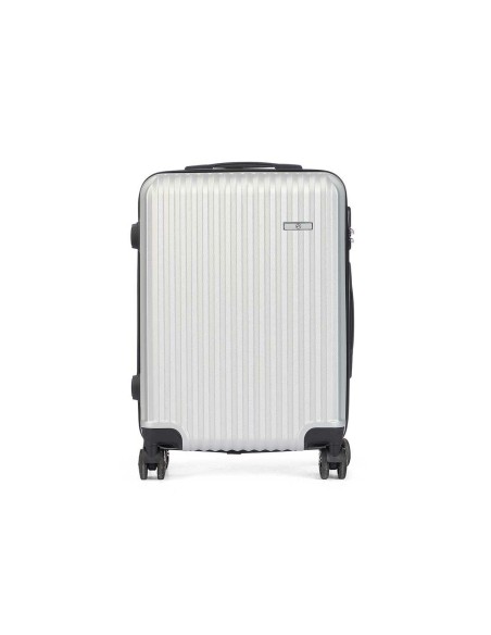 Valise cabine HT-017-G Gris clair 55 x 35 x 20 cm Rayures