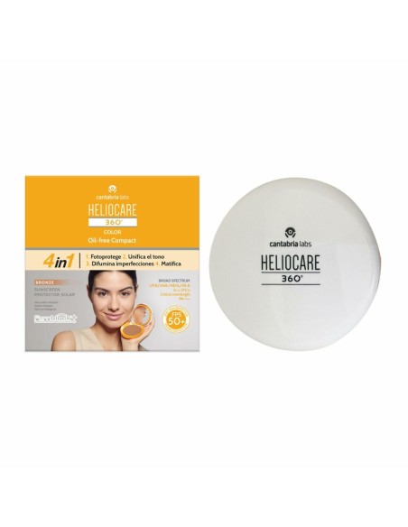 Crème Solaire Avec Couleur Heliocare 360 Compact Oil-Free Bronze SPF 50+ 10 g