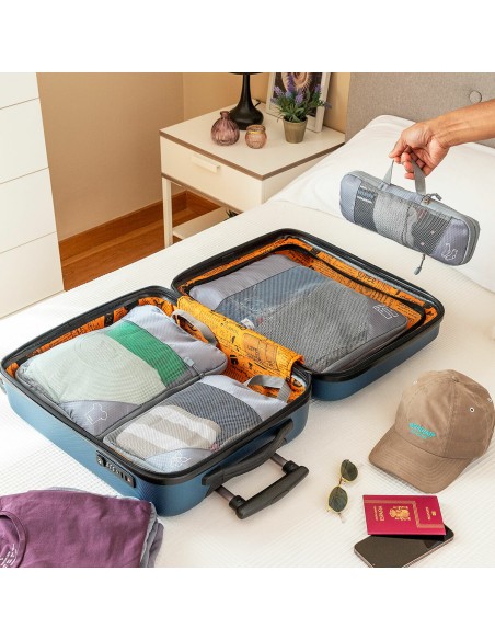 Sacs de Rangement à Compression pour Valises Compakube InnovaGoods 4 Pièces