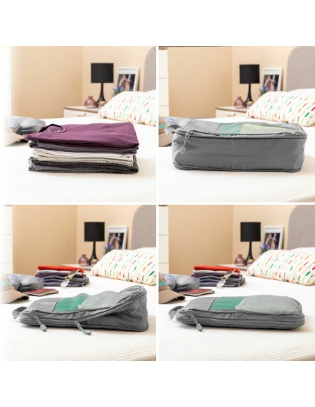 Sacs de Rangement à Compression pour Valises Compakube InnovaGoods 4 Pièces