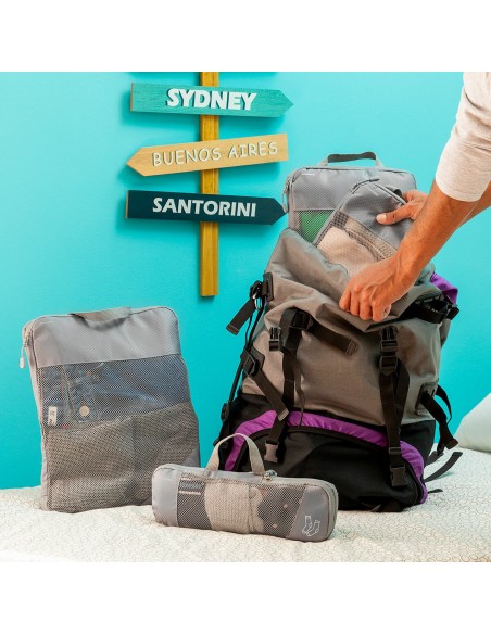Sacs de Rangement à Compression pour Valises Compakube InnovaGoods 4 Pièces