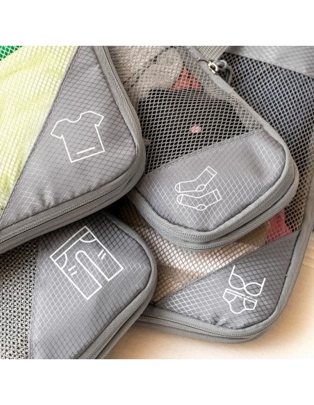 Sacs de Rangement à Compression pour Valises Compakube InnovaGoods 4 Pièces