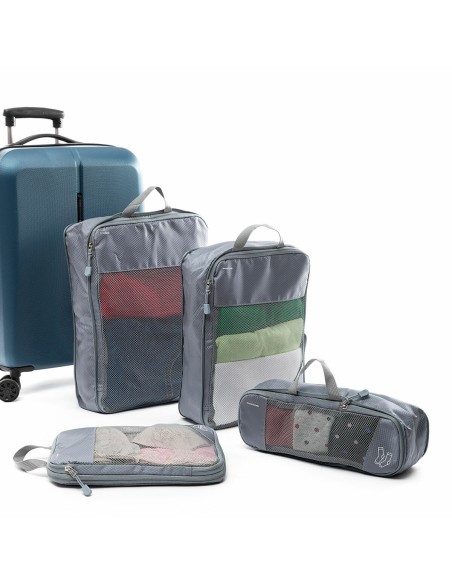 Sacs de Rangement à Compression pour Valises Compakube InnovaGoods 4 Pièces