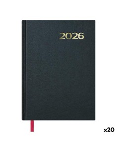 Agenda DOHE SÍNTEX Noir 14 x 20 cm 2026 (20 Unités)