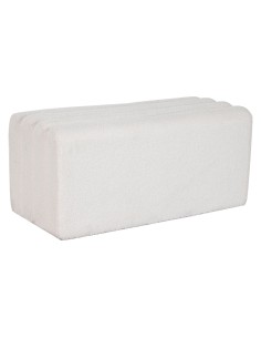 Banquette Home ESPRIT Blanc Polyester Bois MDF 100 x 45 x 43 cm
