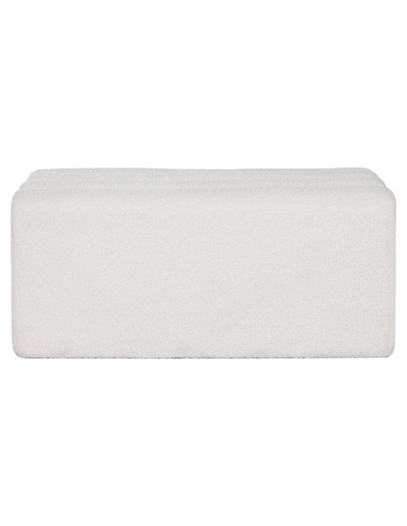 Banquette Home ESPRIT Blanc Polyester Bois MDF 100 x 45 x 43 cm