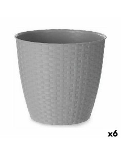 Pot Stefanplast Gris Plastique 24 x 22,3 x 24 cm (6 Unités)