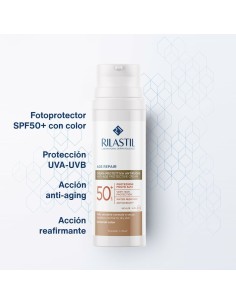 Crème Solaire Avec Couleur Rilastil Age Repair SPF 50+ 50 ml Anti-âge 2