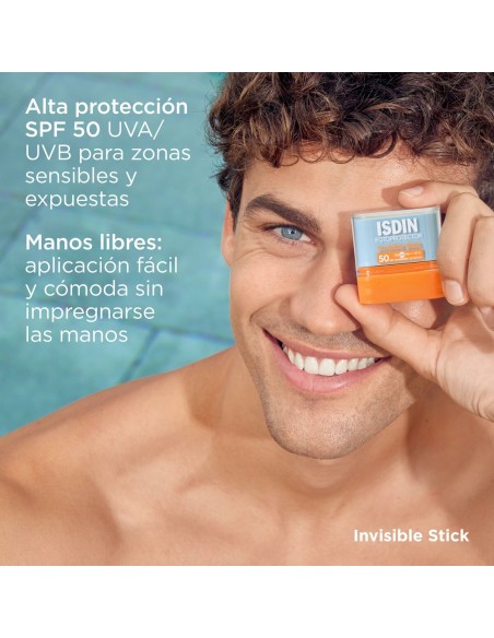 Bâton de crème solaire Isdin Invisible Stick Spf 50 10 g