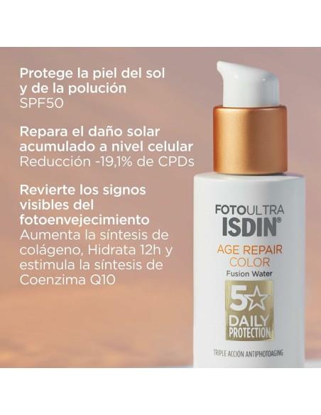 Crème Solaire Avec Couleur Isdin Fusion Water Magic Repair Spf 50 50 ml