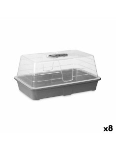 Serre Ibergarden FYT2058102 Gris Transparent Plastique 38,4 x 17,5 x 24,7 cm (8 Unités)