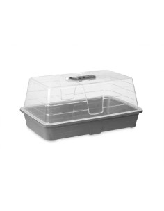 Serre Ibergarden FYT2058102 Gris Transparent Plastique 38,4 x 17,5 x 24,7 cm (8 Unités) 2