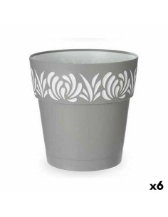 Pot auto-arrosant Stefanplast Gaia Gris Plastique 29 x 29 x 29 cm (6 Unités)
