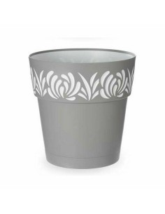 Pot auto-arrosant Stefanplast Gaia Gris Plastique 29 x 29 x 29 cm (6 Unités) 2