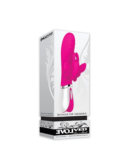 Vibromasseur Evolved Wings of desire Rose Papillon