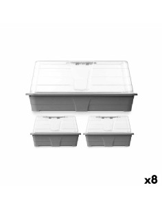 Lot de serres Ibergarden FYT3081032 Gris Transparent Plastique (8 Unités)