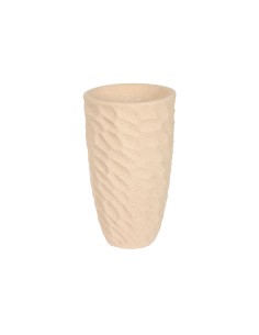 Cache-pot Home ESPRIT Beige Fibre de Verre Scandinave 36,5 x 36,5 x 63 cm